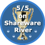 5 Stars at Sharewareriver.com